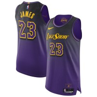 Игровая джерси LeBron James Los Angeles Lakers Nike 2024/25 Authentic Player - City Edition - Purple