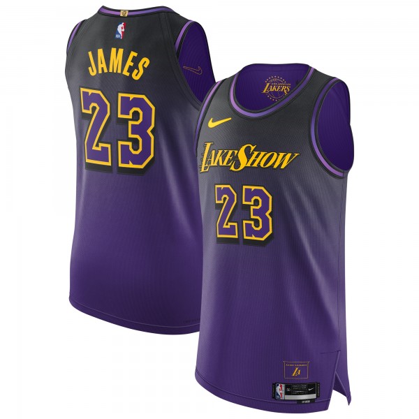 Игровая джерси LeBron James Los Angeles Lakers Nike 2024/25 Authentic Player - City Edition - Purple