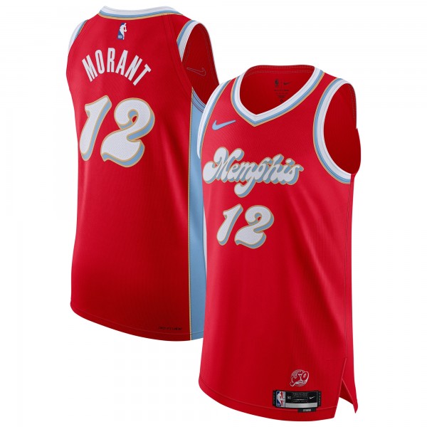 Игровая джерси Ja Morant Memphis Grizzlies Nike 2024/25 Authentic Player - City Edition - Red