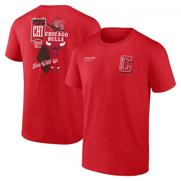 Футболка Chicago Bulls Split Zone - Red