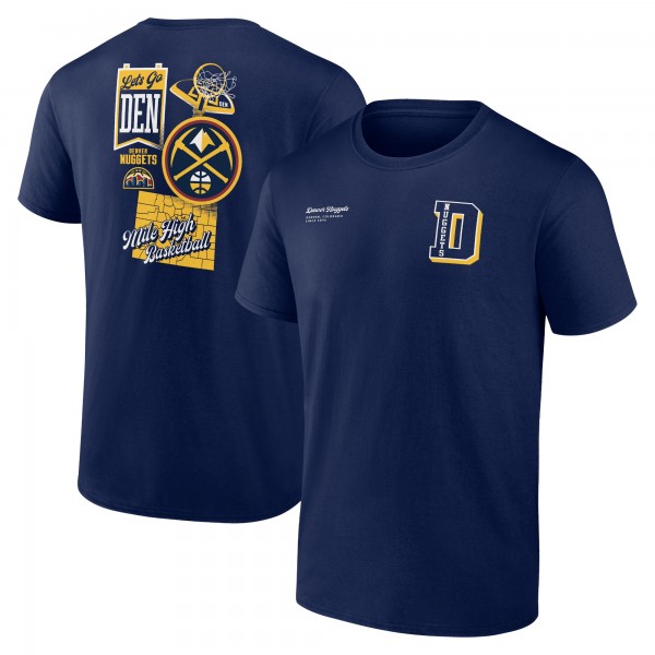 Denver Nuggets Navy Split Zone T-Shirt