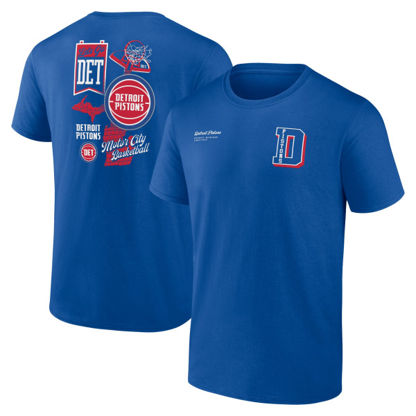 Detroit Pistons Blue Split Zone T-Shirt
