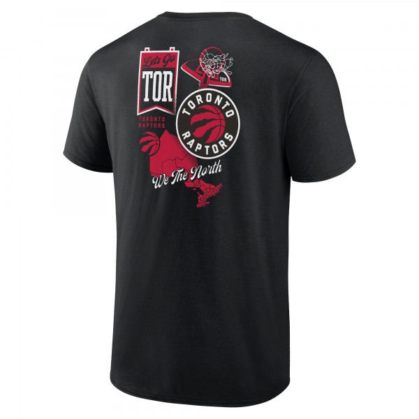 Toronto Raptors Black Split Zone T-Shirt