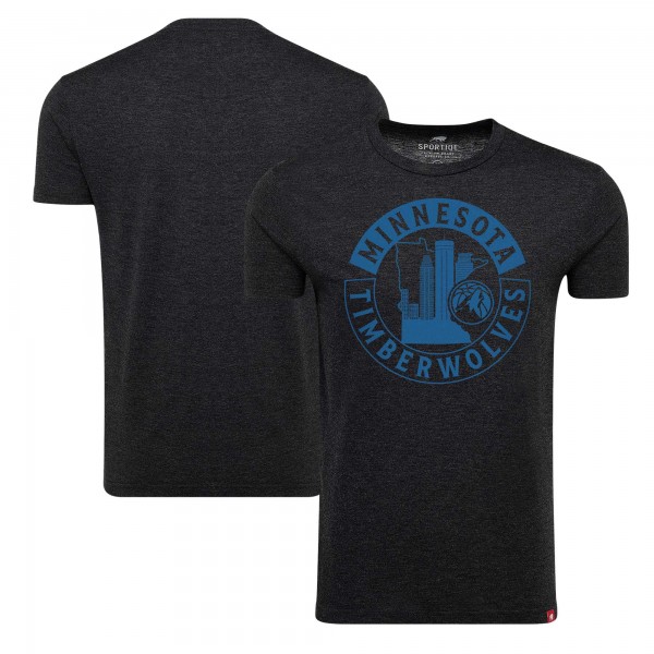 Футболка Minnesota Timberwolves Sportiqe Unisex Comfy Super Soft Tri-Blend - Heather Black