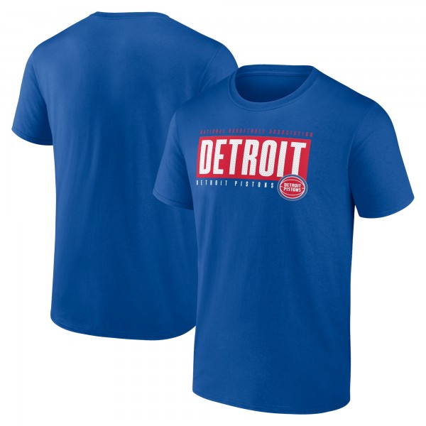Detroit Pistons Blue Blocked Out T-Shirt