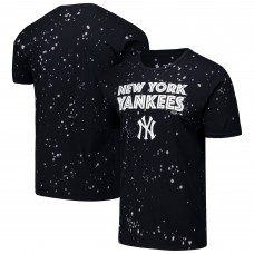 New York Yankees Majestic Threads Black/White Splatter T-Shirt