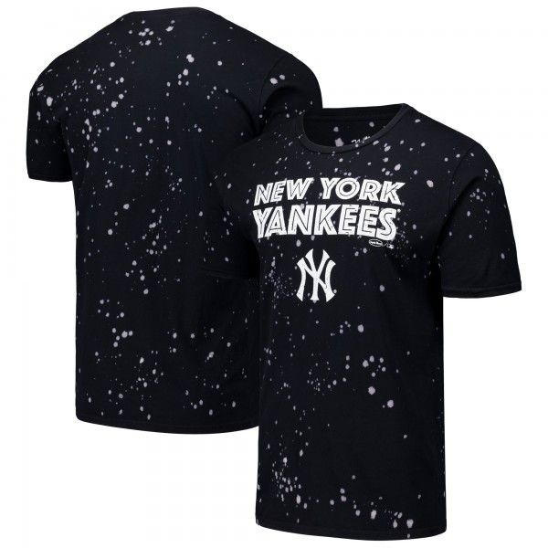 New York Yankees Majestic Threads Black/White Splatter T-Shirt