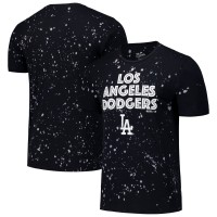 Los Angeles Dodgers Majestic Threads Black/White Splatter T-Shirt