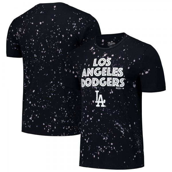 Los Angeles Dodgers Majestic Threads Black/White Splatter T-Shirt