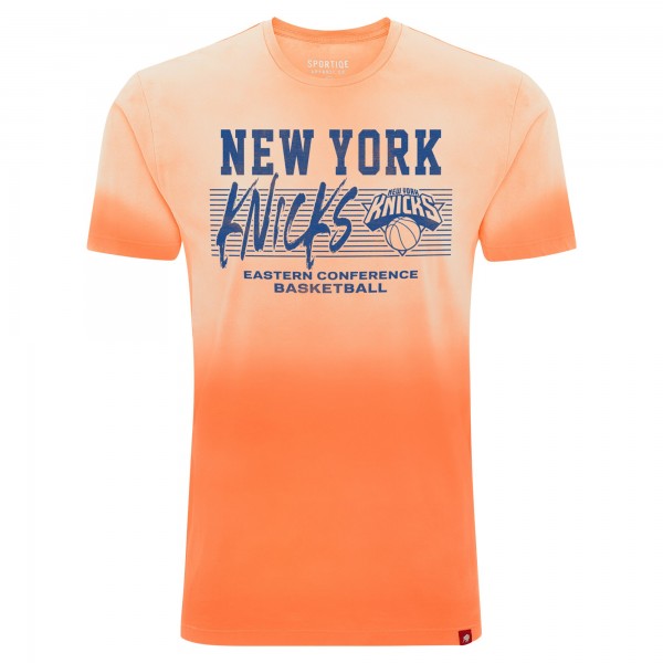 Футболка New York Knicks Sportiqe Unisex Bingham Sun-Fade - Orange
