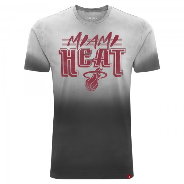Unisex Miami Heat Sportiqe Black Bingham Sun-Fade T-Shirt
