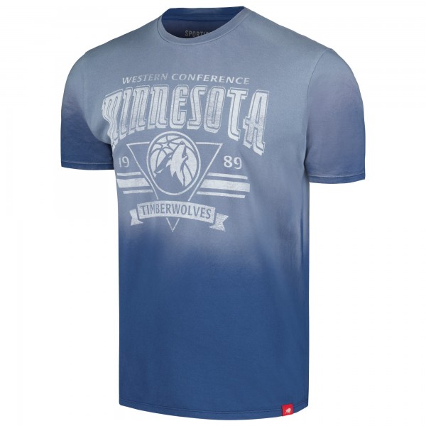 Футболка Minnesota Timberwolves Sportiqe Unisex Bingham Sun-Fade - Blue