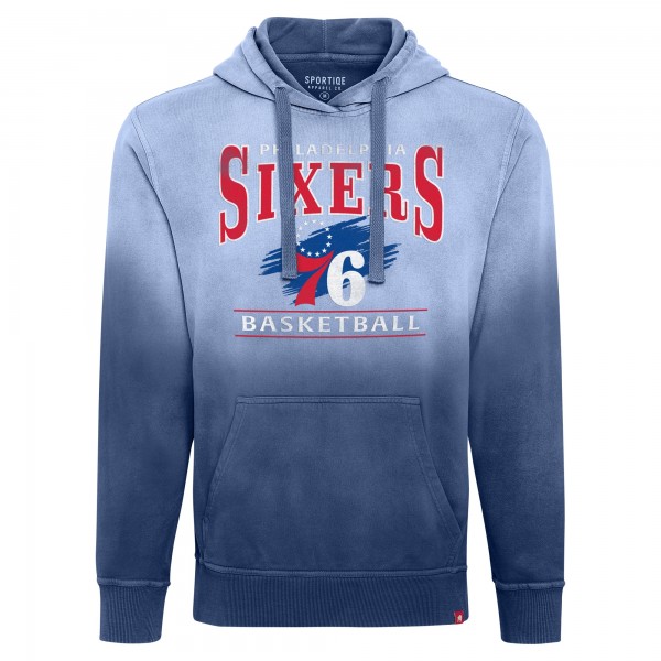 Unisex Philadelphia 76ers Sportiqe Royal Blake Sun-Fade Pullover Hoodie