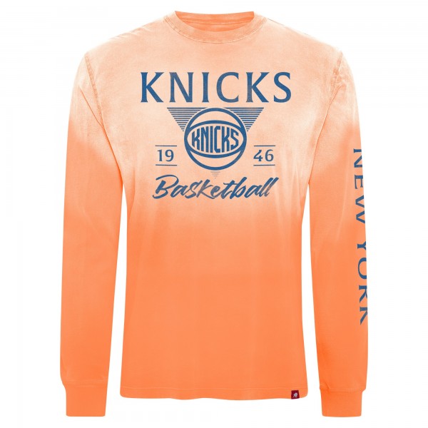 Футболка с длинным рукавом New York Knicks Sportiqe Unisex Mohave Sun-Dipped - Orange