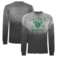 Unisex Boston Celtics Sportiqe Black Mohave Sun-Dipped Long Sleeve T-Shirt
