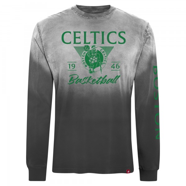 Unisex Boston Celtics Sportiqe Black Mohave Sun-Dipped Long Sleeve T-Shirt