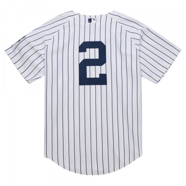 New York Yankees Derek Jeter Mitchell & Ness White 2014 Cooperstown Collection Authentic Throwback Jersey