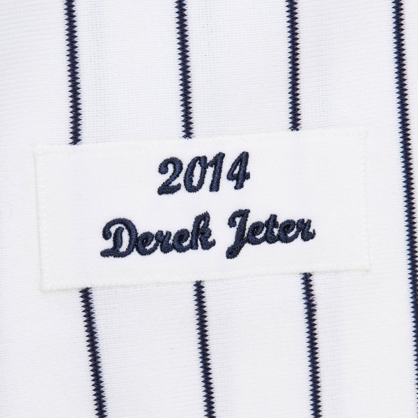New York Yankees Derek Jeter Mitchell & Ness White 2014 Cooperstown Collection Authentic Throwback Jersey