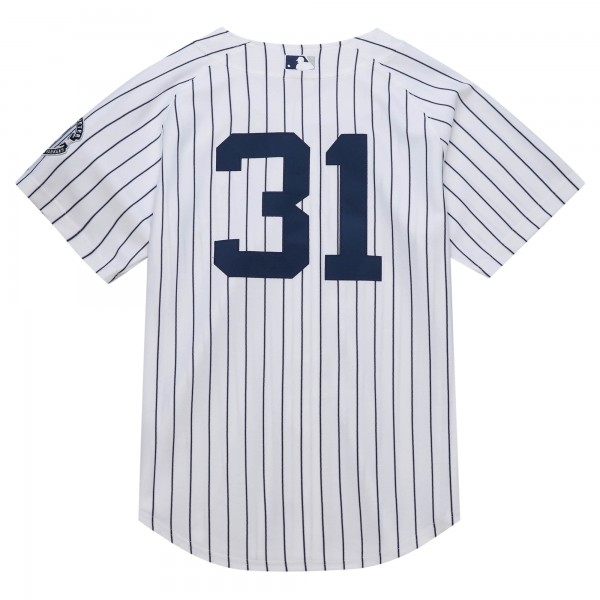 New York Yankees Ichiro Suzuki Mitchell & Ness White 2014 Cooperstown Collection Authentic Throwback Jersey