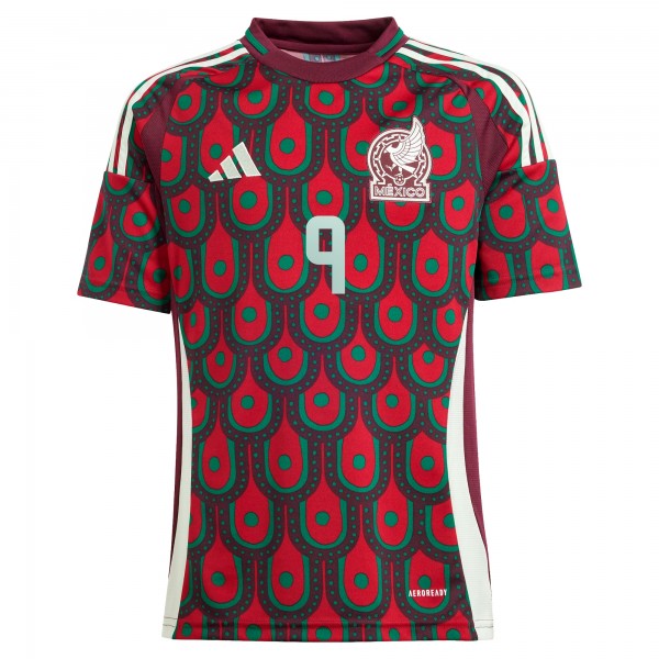 Подростковая Raul Jimenez Mexico National Team adidas 2024 Home Replica Player Jersey - Burgundy