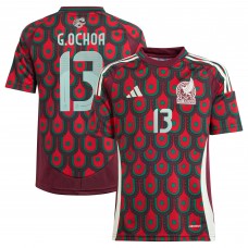 Подростковая Guillermo Ochoa Mexico National Team adidas 2024 Home Replica Player Jersey - Burgundy