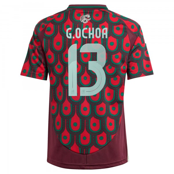 Подростковая Guillermo Ochoa Mexico National Team adidas 2024 Home Replica Player Jersey - Burgundy
