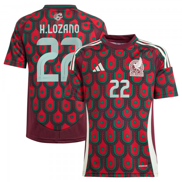 Подростковая Hirving Lozano Mexico National Team adidas 2024 Home Replica Player Jersey - Green
