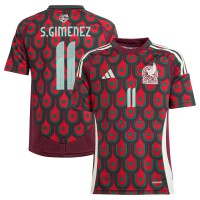 Подростковая Santiago Giménez Mexico National Team adidas 2024 Home Replica Player Jersey - Burgundy