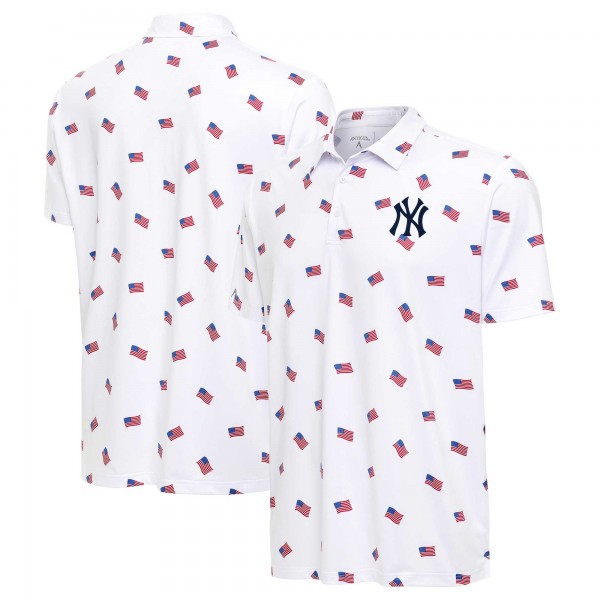 New York Yankees Antigua White Americana Polo