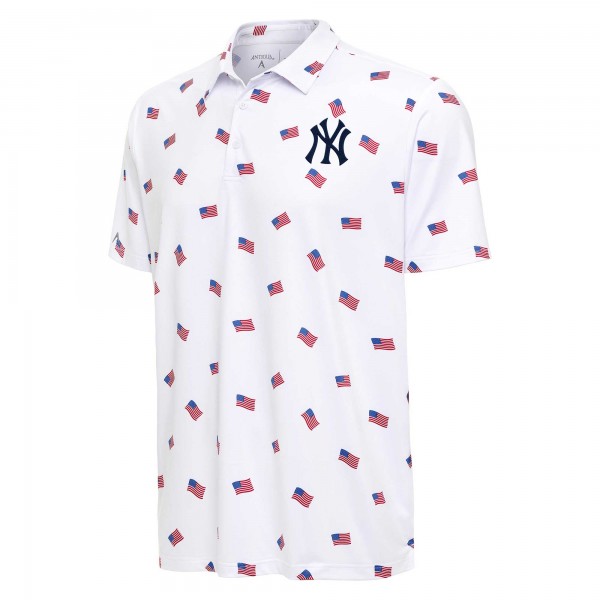 New York Yankees Antigua White Americana Polo