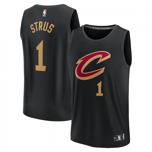 Игровая джерси Max Strus Cleveland Cavaliers Fast Break Replica Player - Statement Edition - Black