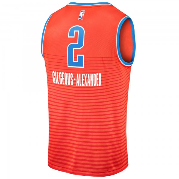 Игровая джерси Oklahoma City Thunder Shai Gilgeous-Alexander Fanatics Orange Fast Break Player - Statement Edition