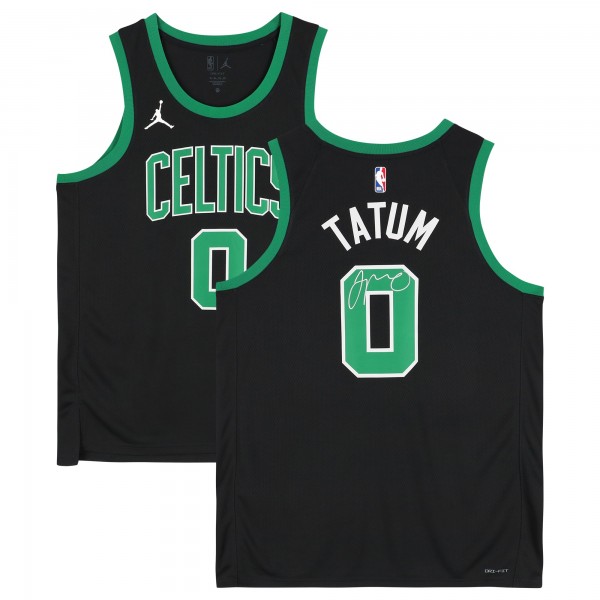 Jayson Tatum Boston Celtics Autographed Fanatics Authentic Black Jordan Brand 2022-23 Statement Edition Swingman Jersey