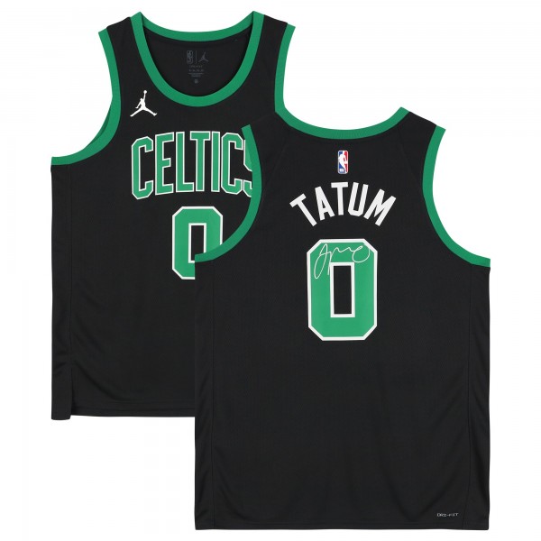 Jayson Tatum Boston Celtics Autographed Fanatics Authentic Black Jordan Brand 2022-23 Statement Edition Swingman Jersey