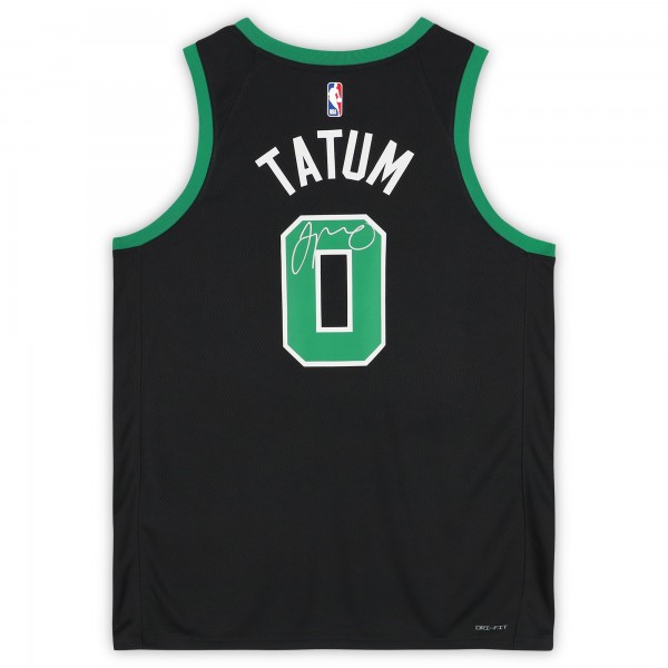 Jayson Tatum Boston Celtics Autographed Fanatics Authentic Black Jordan Brand 2022-23 Statement Edition Swingman Jersey
