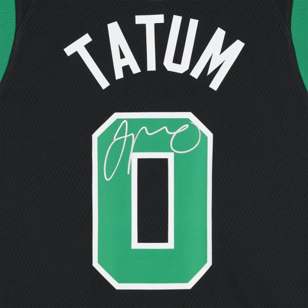 Jayson Tatum Boston Celtics Autographed Fanatics Authentic Black Jordan Brand 2022-23 Statement Edition Swingman Jersey