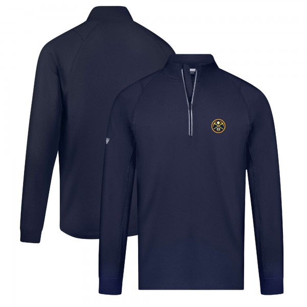 Denver Nuggets Levelwear Navy Theory Insignia Core Quarter-Zip Pullover Top