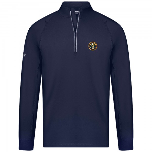 Denver Nuggets Levelwear Navy Theory Insignia Core Quarter-Zip Pullover Top