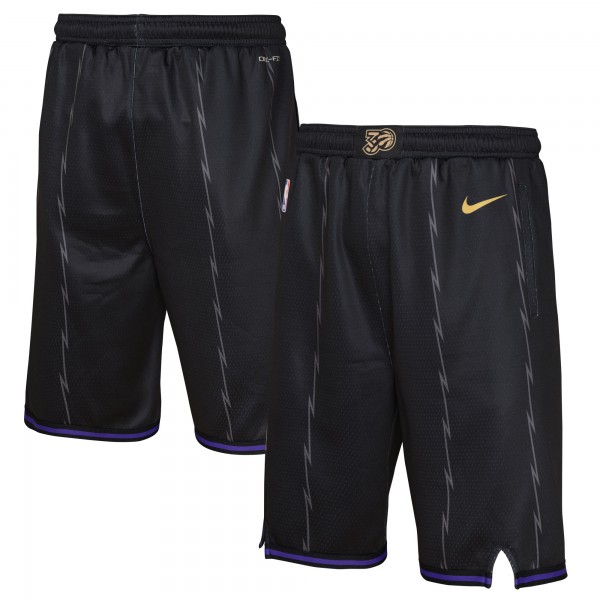Подростковая Toronto Raptors Nike Black 2024/25 City Edition Swingman Performance Shorts