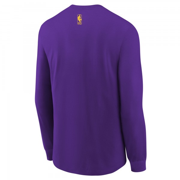 Футболка с длинным рукавом Los Angeles Lakers Nike Youth 2024/25 City Edition Wordmark Performance - Purple