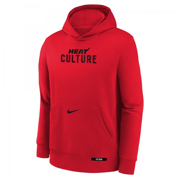 Толстовка Youth Miami Heat Nike Red 2024/25 City Edition Club Fleece