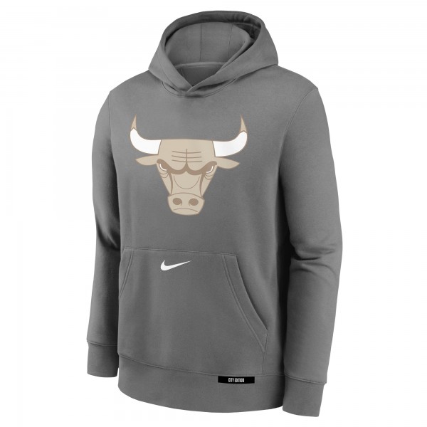 Толстовка Youth Chicago Bulls Nike Steel 2024/25 City Edition Club Fleece