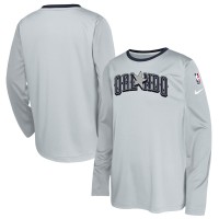 Футболка Подростковая Orlando Magic Nike Gray 2024/25 City Edition Pregame Performance Long Sleeve Shooting