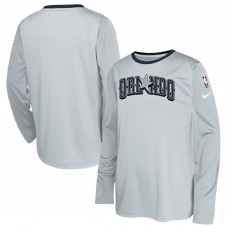 Футболка Подростковая Orlando Magic Nike Gray 2024/25 City Edition Pregame Performance Long Sleeve Shooting