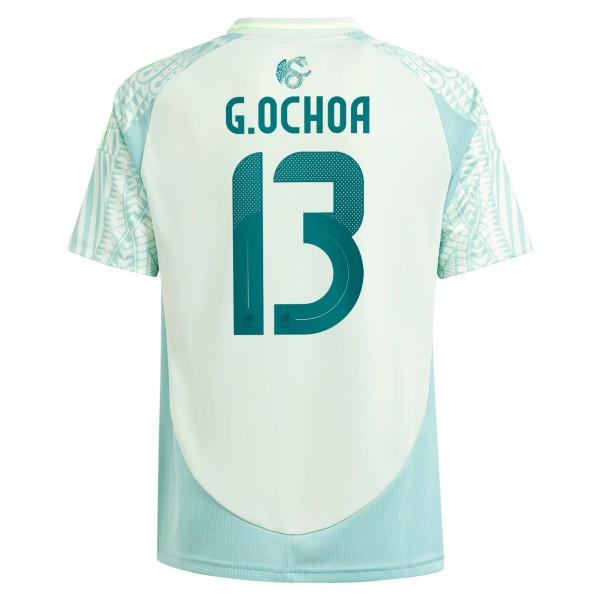 Подростковая Guillermo Ochoa Mexico National Team adidas 2024 Away Replica Player Jersey - Green