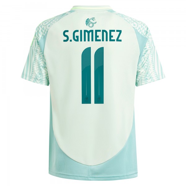 Подростковая Santiago Giménez Mexico National Team adidas 2024 Away Replica Player Jersey - Green