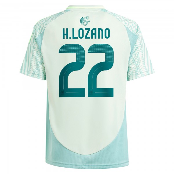 Подростковая Hirving Lozano Mexico National Team adidas 2024 Away Replica Player Jersey - Green