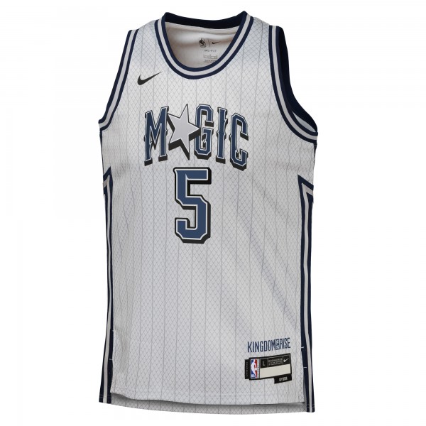 Подростковая Orlando Magic Paolo Banchero Nike Silver 2024/25 Swingman Player Jersey - City Edition