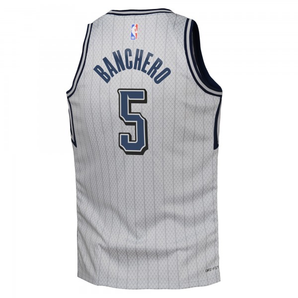 Подростковая Orlando Magic Paolo Banchero Nike Silver 2024/25 Swingman Player Jersey - City Edition