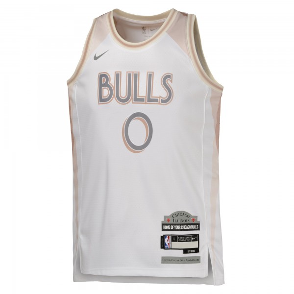 Игровая джерси Youth Chicago Bulls Coby White Nike White 2024/25 - City Edition